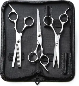 3 Piece Scissor Set - Professional Standard Hairdressing Barber Durable Stainless Steel Scissors & Storage Case