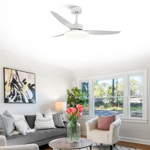 Cherrise 132cm Ceiling Fan with LED Lights White