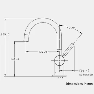 InSinkErator H3300 Brushed Stainless Steel Instant Filtered Steaming Hot Water Kitchen Side Tap