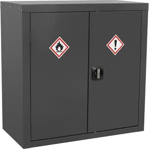 Secure CoSHH Substance Cabinet with Two Doors and 2-Point Lock - 900mm x 460mm x 900mm