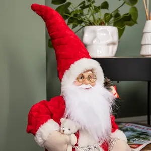 45cm Red Standing Large Papa Noel Santa Claus Indoor Decoration