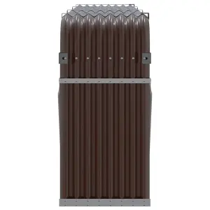 Log Holder Brown 234x45x100 cm Galvanised Steel