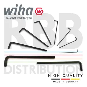 Wiha Allen Key Hex Key 9pc Set Metric Long L keys Hexagon 5 Years WARRANTY 06386