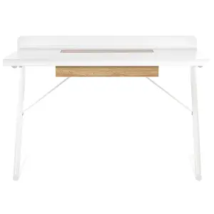 Home Office Desk with Storage White FOCUS