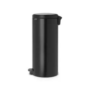 Brabantia Matt Black Metal Pedal Bin - 30L Freestanding