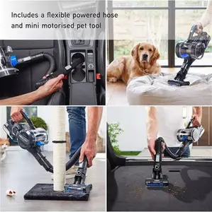 VAX Blade 4 Pet & Car Cordless Vacuum Cleaner, Grey/Blue