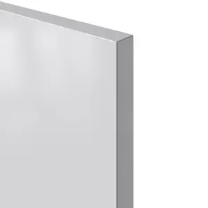 GoodHome Alisma Innovo handleless High gloss grey Slab Drawer front, bridging door & bi fold door, Pack of 2 (H)340mm (W)797mm (T)18mm