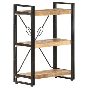 Berkfield 3-Tier Bookcase 60x30x80 cm Solid Mango Wood