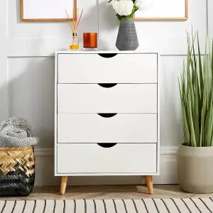 Home Source Boden 4 Drawer Chest White