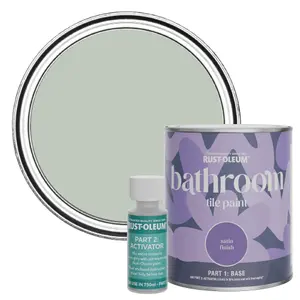 Rust-Oleum Chalk Green Satin Bathroom Tile Paint 750ml