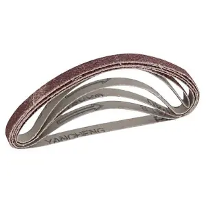 QTY 5 10mm x 330mm Sanding Belts 60 Grit For Belt Sander