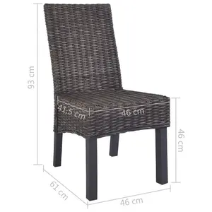 Hemsworth Dining Chair (Set of 4) Brown with Grey Wash Finish