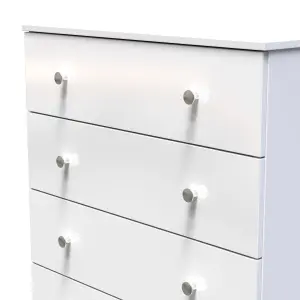 Yarmouth Ready assembled White 5 Drawer Chest (H)1067mm (W)740mm (D)390mm