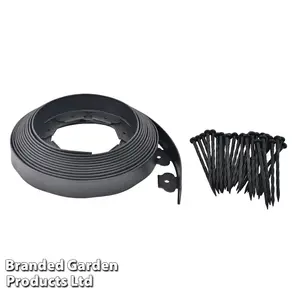 Flexible & Durable Plastic Garden Border Edging 10m Rolls 5cm Easy Installation (Black)