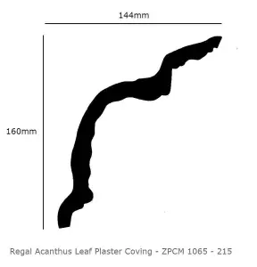 Regal Acanthus Leaf Plaster Coving 144mm x 160mm - 48m Pack