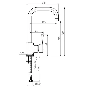 Hommix Rubineta Ultra-37 Kitchen Mixer Tap