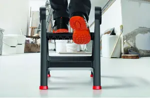 Folding Step Ladder 2 Plastic Non Slip Tread Safety Stool Heavy Duty Ladders