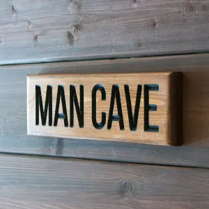 Peak Heritage Engraved Wooden Sign 30cm - Man Cave