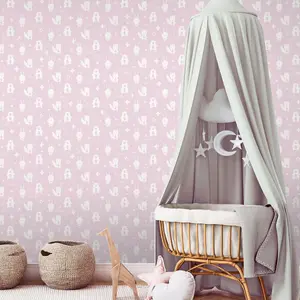 Muriva Pink Childrens 3D effect Embossed Wallpaper