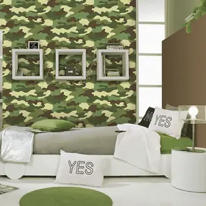 Green Camouflage Army Wallpaper World of Wallpaper 10m