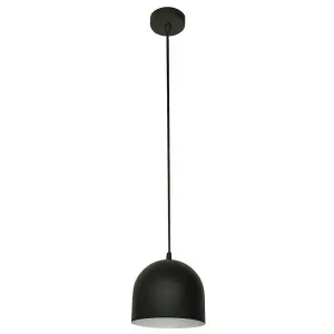 Luminosa Madison Dome Pendant Ceiling Light Black, White 17cm