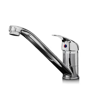 SIA KT1 Polished Chrome Single Lever Monobloc Swivel Spout Kitchen Mixer Tap