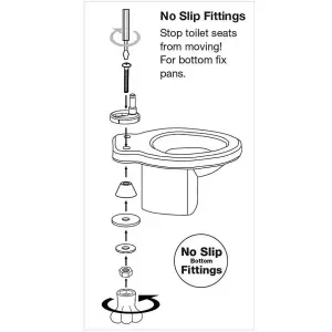 Bottom Fix Toilet Seat Non-Slip Fittings 65mm Replacement Parts