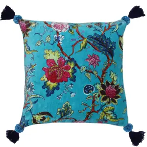 Paoletti Tree Of Life Floral Feather Rich Cushion