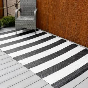 Gardenwize Outdoor Garden Camping Beach Grass Patio Carpet Patterned Rug- Large Zebra Stripe