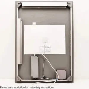 500 x 700mm IP44 Backlit LED Bathroom Mirror & Demister - Diffused Tunable White