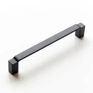 160mm Matt Black Cabinet Handle Stepped Kitchen Cupboard Door Drawer Pull Bathroom Bedroom Furniture Replacement