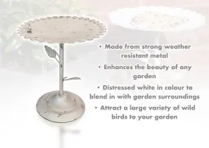 Ornamental Free Standing, Weather Resistant, Pedestal Style, Easy Assemble Bird Bath