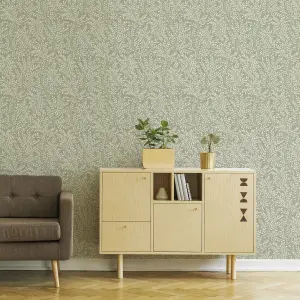 Superfresco Easy Green Leaves Textured Wallpaper