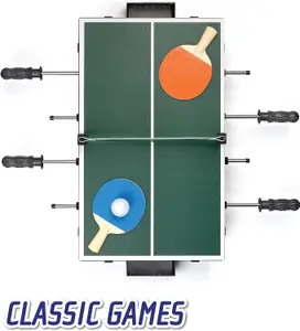 3 in 1 Top Table Football Pool Ping Pong Multi Game Set