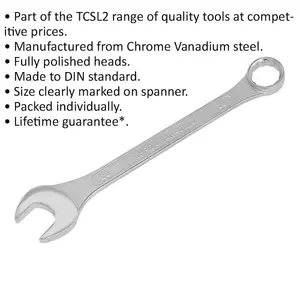 28mm Chrome Vanadium Steel Combination Spanner with Polished Heads