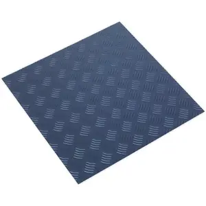 16 Pack Peel and Stick Vinyl Floor Tiles - Blue Tread for Garage and Workshop