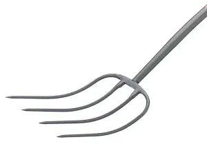 Bulldog All Metal 4 Prong Manure Fork with Comfortable T Handle