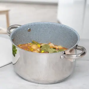 Durastone Stainless Steel 5.5L Non-Stick Stock Pot