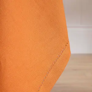 Homescapes Burnt Orange Cotton Tablecloth 137 x 178 cm