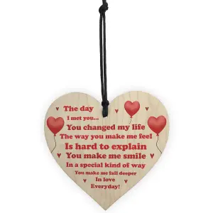 Anniversary Gift For Husband Wife Wooden Heart Gift For Men Women Love Plaque