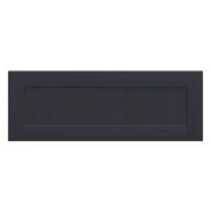 Alpinia Matt midnight navy wood effect Drawer front, bridging door & bi fold door, 356mm x 18mm x 997mm