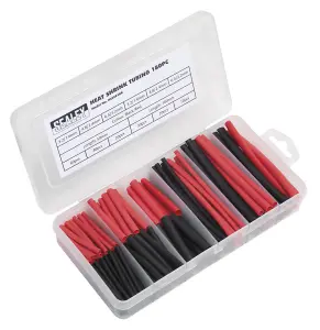 Sealey Heat Shrink Tubing Assortment 180pc 50 & 100mm Black & Red HST501BR