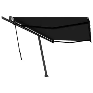 Berkfield Freestanding Manual Retractable Awning 500x350 cm Anthracite