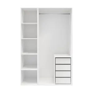 GoodHome Atomia Freestanding White Particle board Wardrobe, clothing & shoes organiser (H)2250mm (W)1500mm (D)580mm