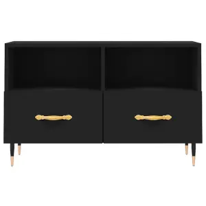 Berkfield TV Cabinet Black 80x36x50 cm Engineered Wood