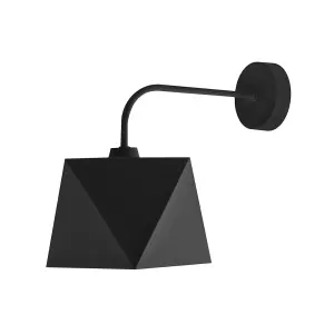 Luminosa Adamant Wall Lamp With Shade Black 35cm