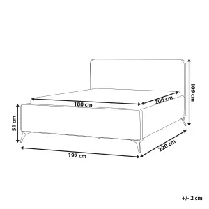 Boucle EU Super King Size Bed Cream VALOGNES