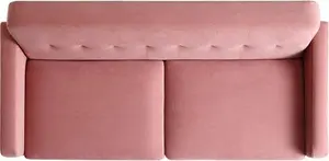 Clarence 3-Seater Sofa In Blush Pink Velvet - Daals - Sofas