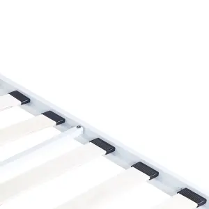 Metal EU King Size Canopy Bed White LESTARDS