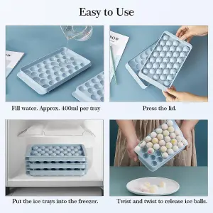 Ice Ball Tray - Ball Round Ice - Ball Mold for Freezer - Mini Sphere Ice Ball Maker - 99pcs Circle Ice Chilling